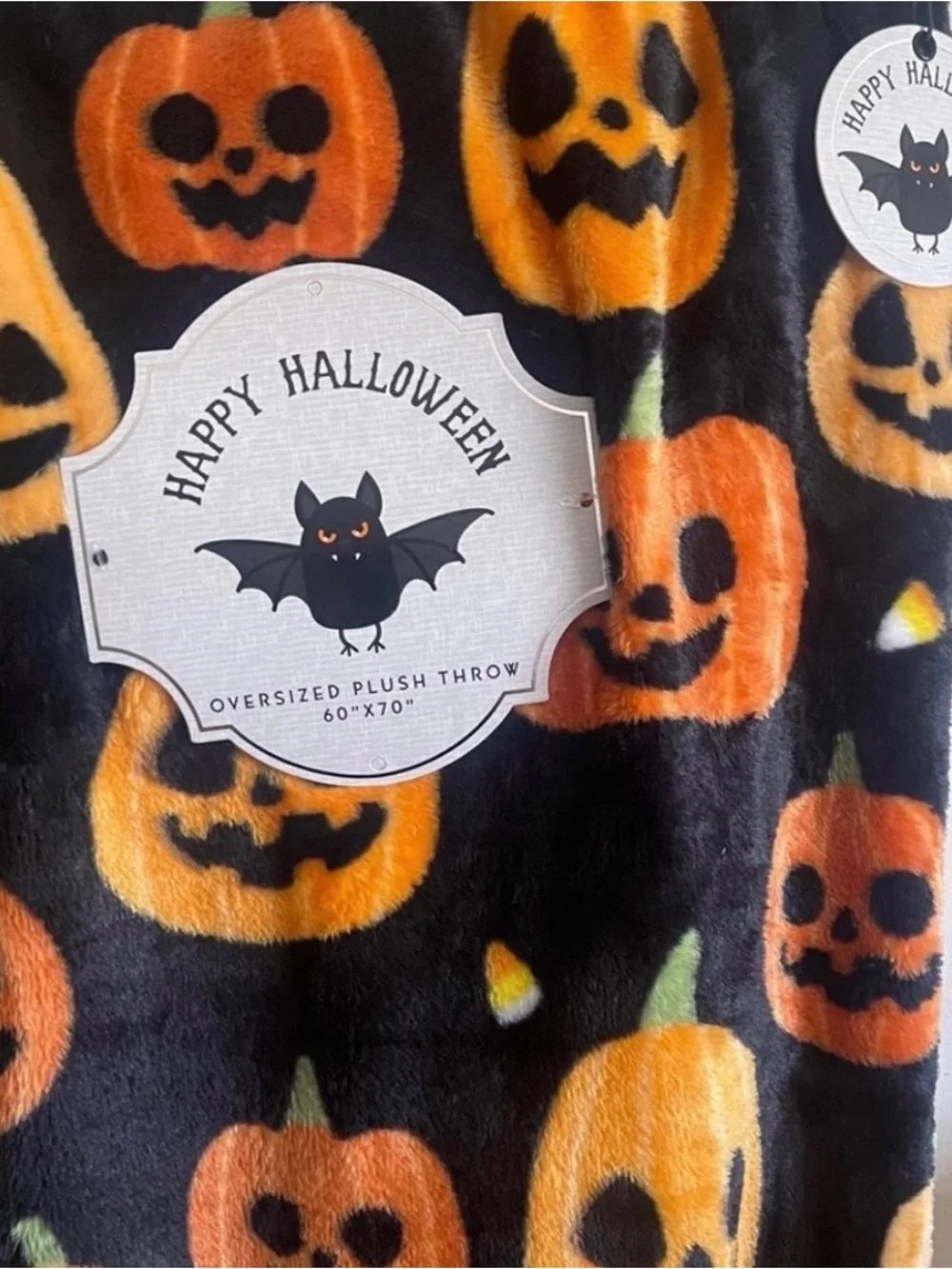 Titule  Halloween Pumpkin oversized plush Throw Blanket 60” x 70”